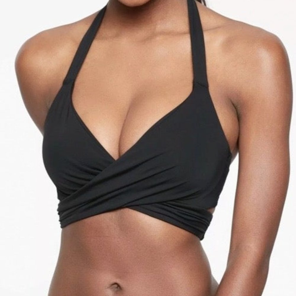 NWT! Athleta Bra Cup Wrap Halter Bikini Top